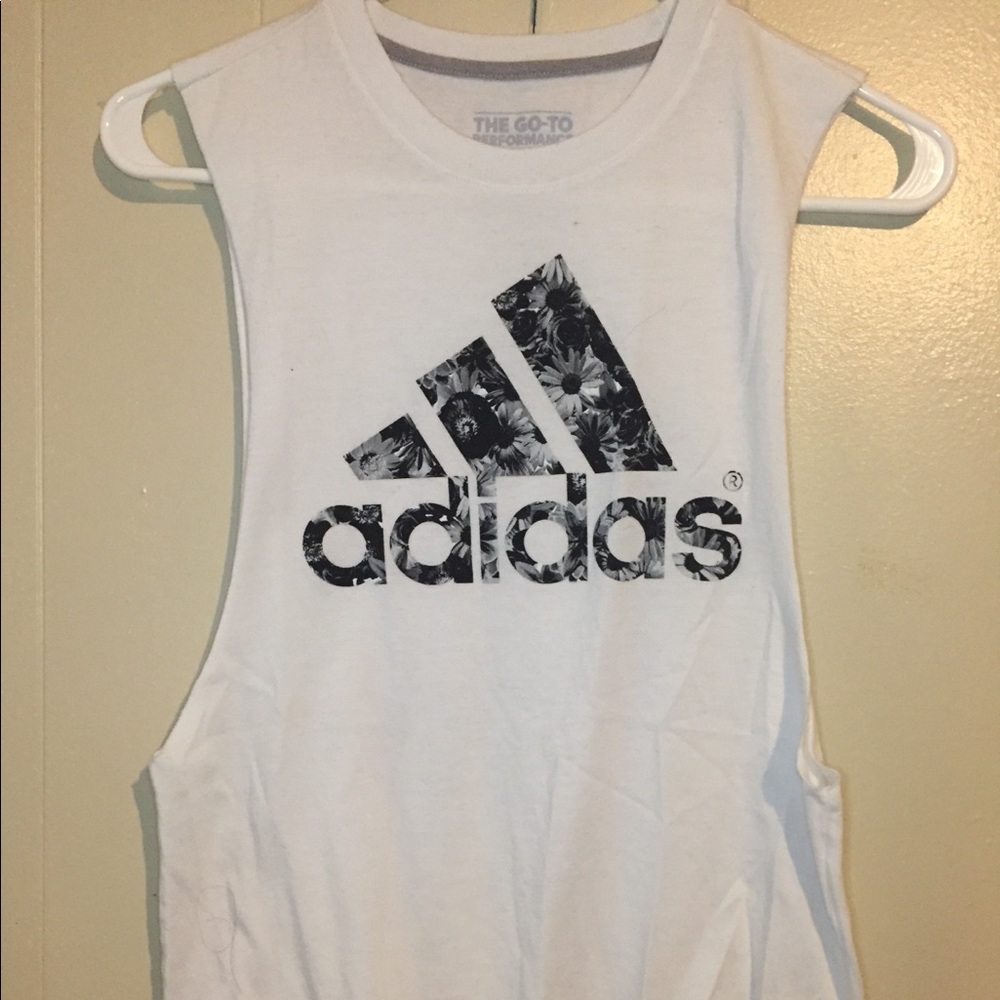 Adidas flower muscle top